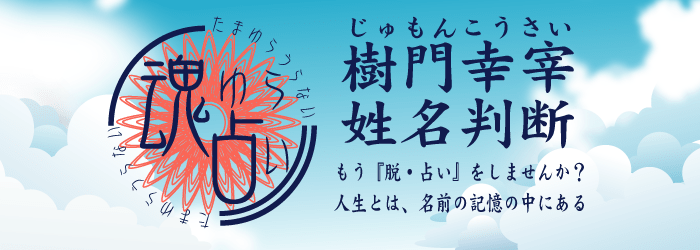 姓名判断 魂ゆら占い 樹門幸宰